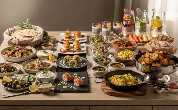 Mesa de catering montada por By Lis Group